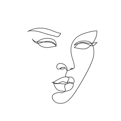 Sticker  Abstract face icon