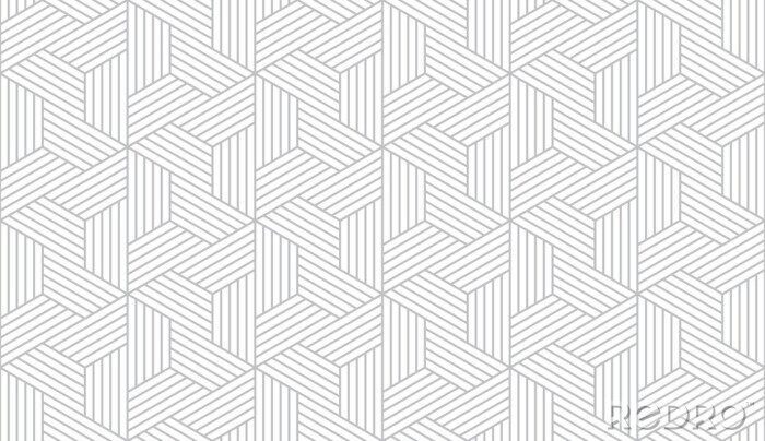 Sticker  Abstract geometric pattern with stripes, lines. Seamless vector background. White and grey ornament. Simple lattice graphic design.