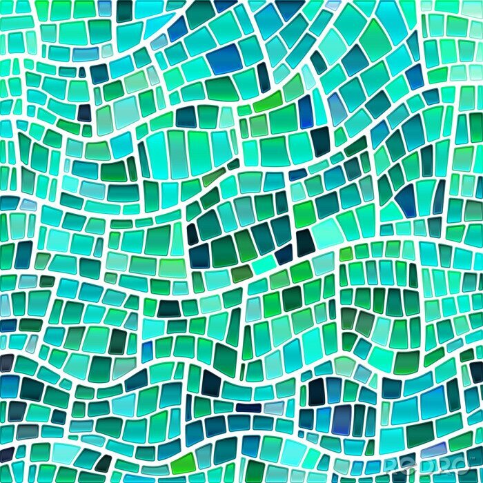 Sticker  abstract vector stained-glass mosaic background