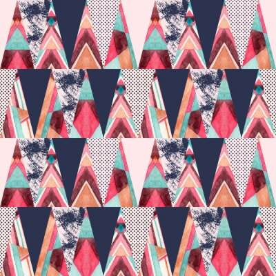 Abstraction de la montagne dans de nombreuses couleurs