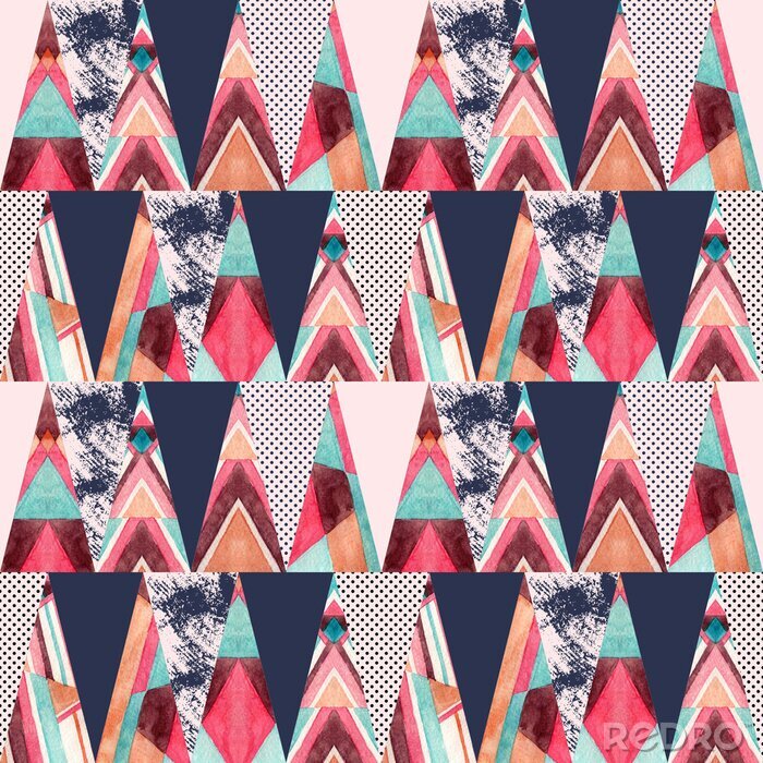 Sticker  Abstraction de la montagne dans de nombreuses couleurs