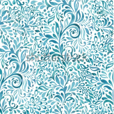 Sticker  Abstrait des vagues de la mer. Ornement ethnique transparente. Modèle vectoriel Océan.