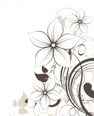 Sticker  abstrait floral