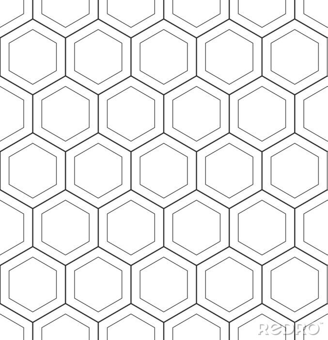 Sticker  Abstrait géométrique modèle hoenycomb sans soudure vecteur hexagonal triangulaire fond grille texture
