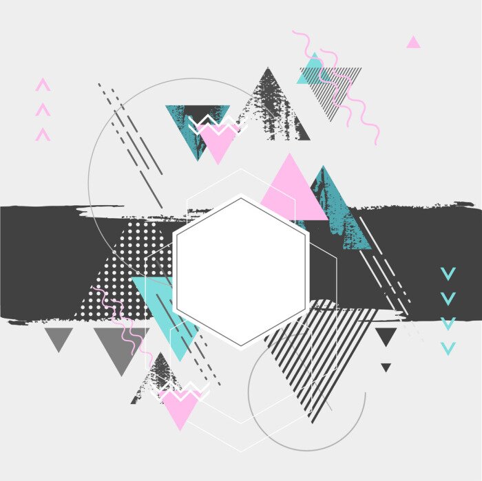 Sticker  Abstrait géométrique moderne