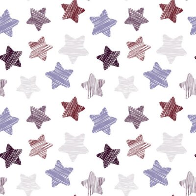Sticker  Abstrait modèle sans couture avec étoiles, vecteur