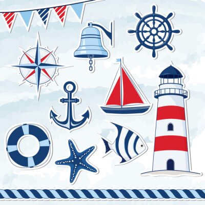 Sticker  Accents mer, plage et marin