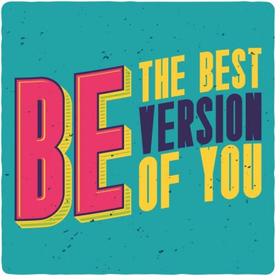 Sticker  Affiche de motivation. Conception de citation inspirante.