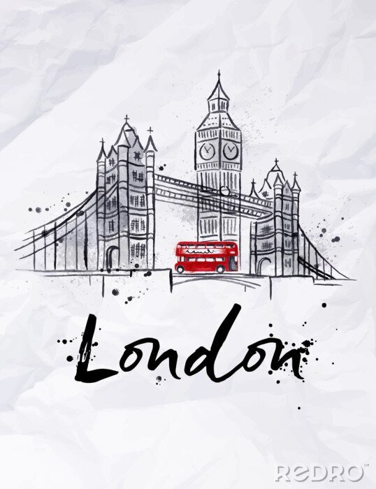 Sticker  Affiche Londres
