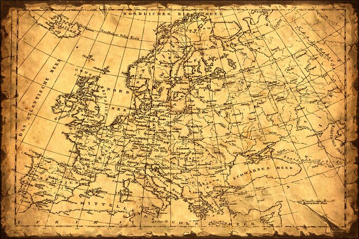 Sticker  Affiche rétro - Europe