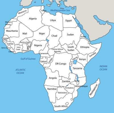 Afrique - vecteur carte