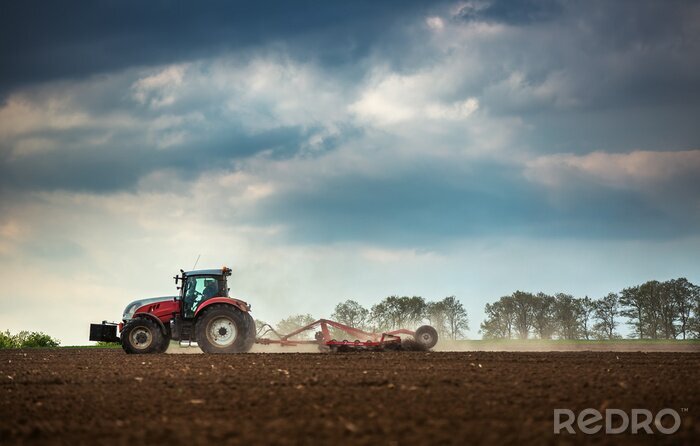 Sticker  Agricole, tracteur, labourer, Pulvérisation, champ