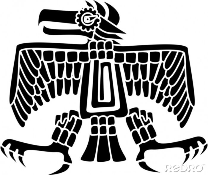 Sticker  Aigle aztèque