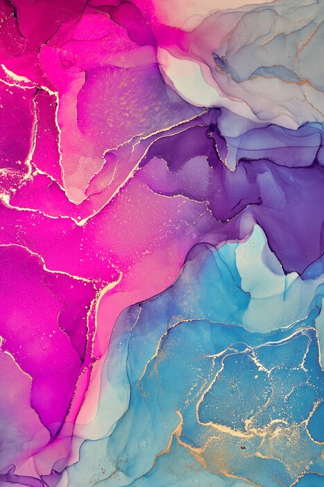 Sticker  Alcohol ink colors translucent. Abstract multicolored marble texture background. Design wrapping paper, wallpaper. Mixing acrylic paints. Modern fluid art. Alcohol Ink Pattern