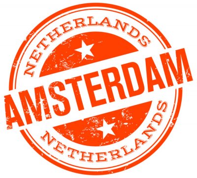 Sticker  amsterdam timbre