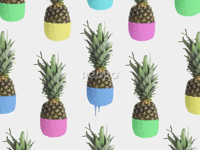 Sticker  Ananas color?s pop art