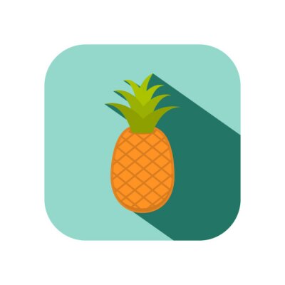 Sticker  Ananas projetant un graphique simple d'ombre