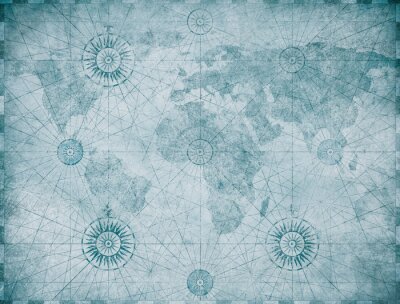 Ancienne carte du monde marin