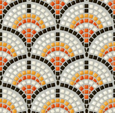 Sticker  Antique, mosaïque, seamless, vecteur, modèle