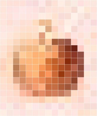 Sticker  Apple arrangé à partir de pixels