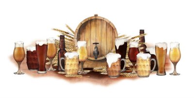 Sticker  Aquarelle, le plus octoberfest design