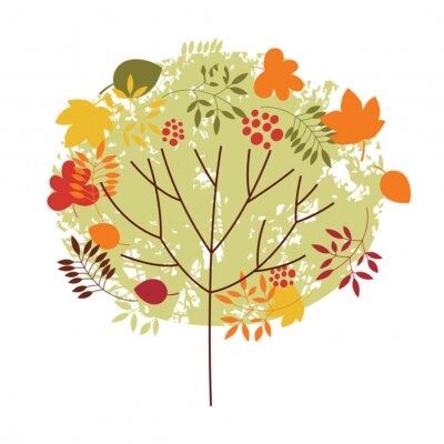 Sticker  arbre d'automne