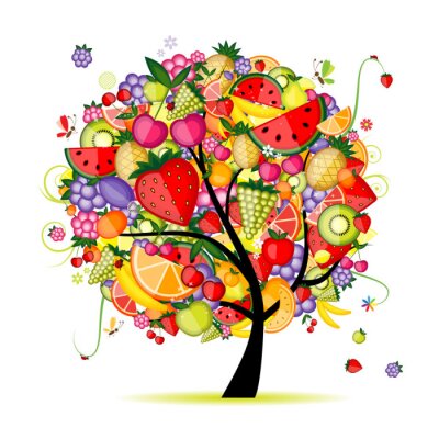 Sticker  Arbre de fruits énergie pour votre conception