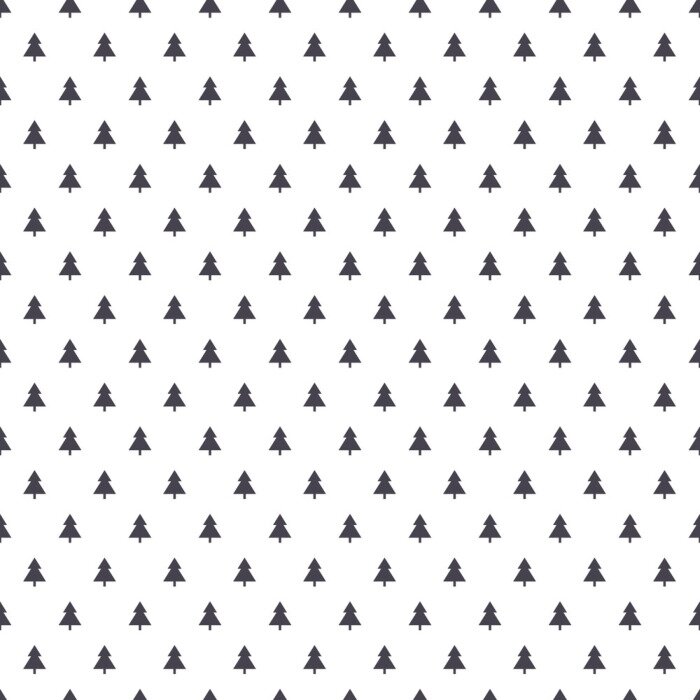 Sticker  Arbres noirs sur fond blanc