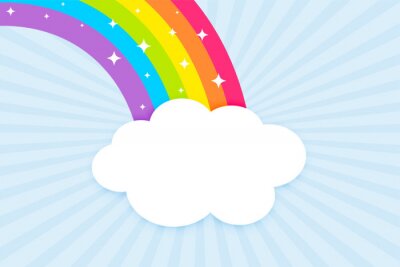 Sticker  Arc-en-ciel abstrait scintillant