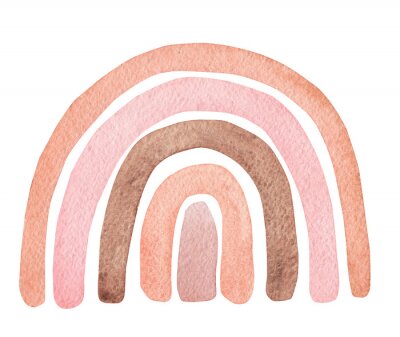 Sticker  Arc-en-ciel minimaliste pastel aquarelle