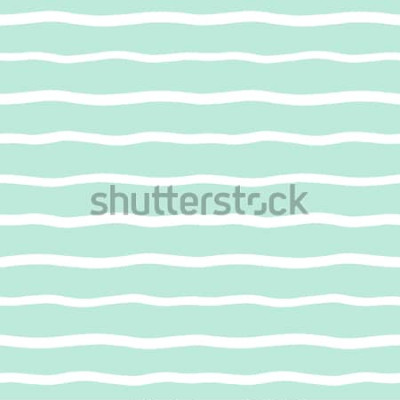 Sticker  Arrière-plan transparent de larges rayures ondulées. Modèle de vecteur de vagues inégales dessinés à la main. Modèle abstrait rayé. Texture de stries ondulées mignonnes. Barres blanches sur fond vert 