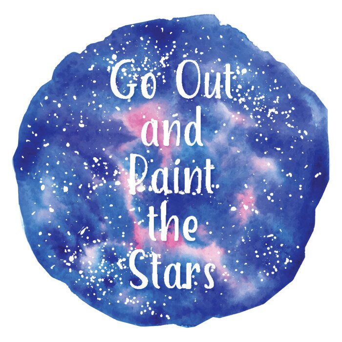 Sticker  Art d'aquarelle taches de peinture sur papier aquarelle