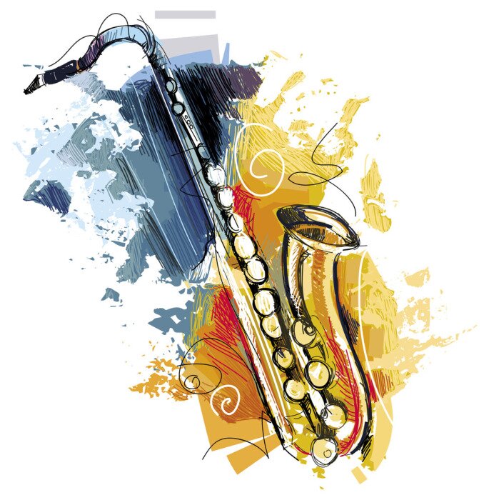 Sticker  Artful Sax