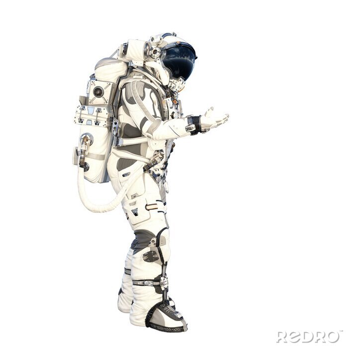 Sticker  Astronaute dans une combinaison spatiale tendant la main