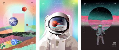 Sticker  Astronaute en combinaison spatiale