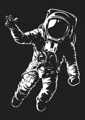 Sticker  Astronaute en combinaison spatiale