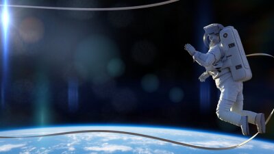 Astronaute en sortie dans l'espace