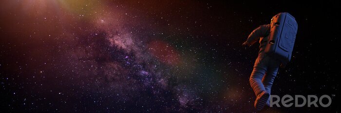 Sticker  Astronaute par la galaxie