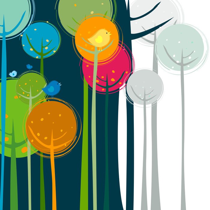 Sticker  automne et en hiver