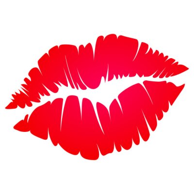 Sticker  Baiser rouge