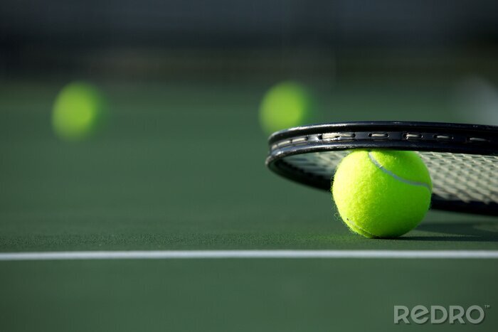Sticker  Balle de tennis et raquette