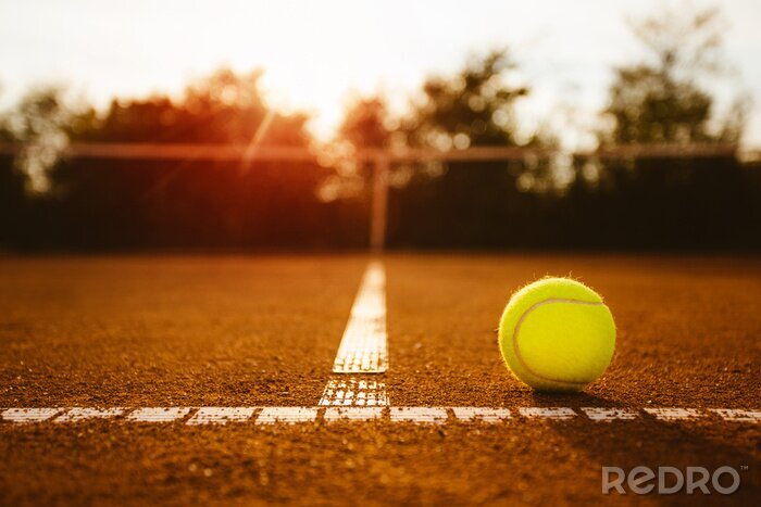 Sticker  Balle sur un court de tennis
