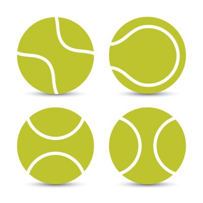 Balles de tennis sur fond blanc