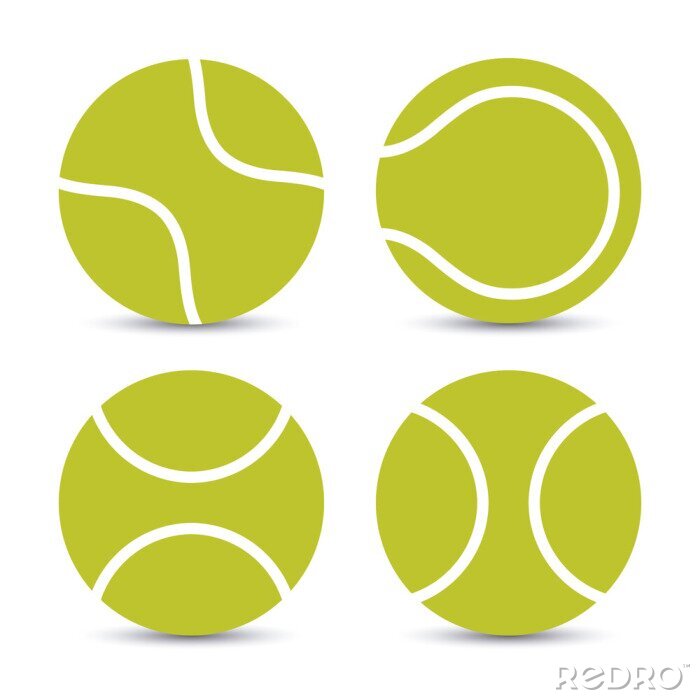 Sticker  Balles de tennis sur fond blanc