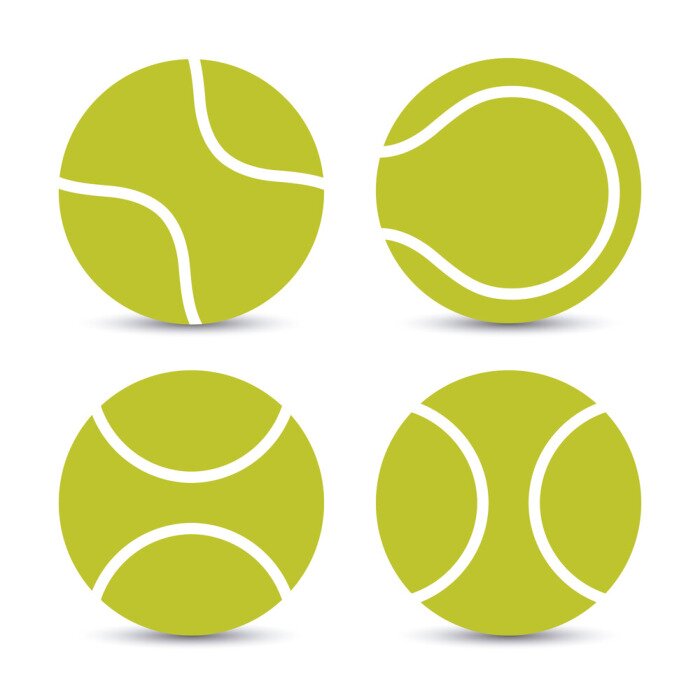 Sticker  Balles de tennis sur fond blanc