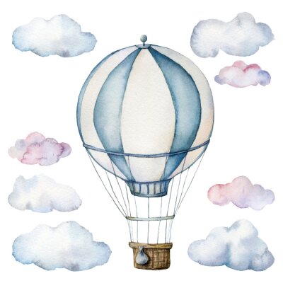 Sticker  Ballon dans les nuages