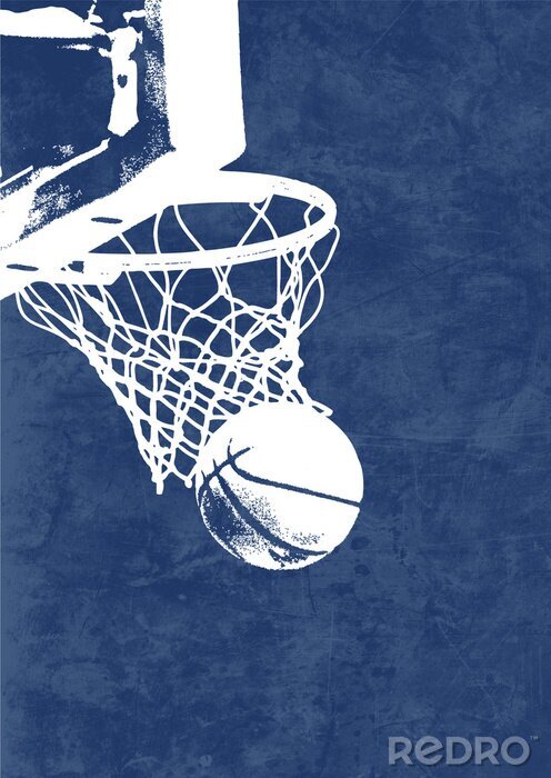 Sticker  ballon de basket peint