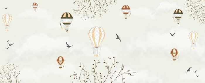 Sticker  Ballons dans le ciel d'automne