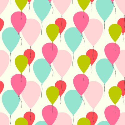 Papier peint à motif  Ballons dessinés en couleurs