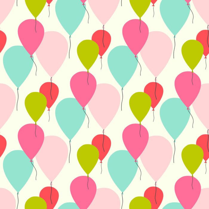 Sticker  Ballons dessinés en couleurs